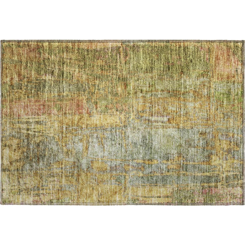 Mayfield Premium Machine Washable Abstract AMF2236 Aloe 2 ft. x 3 ft. Accent Rug price history on PriceWatchPro