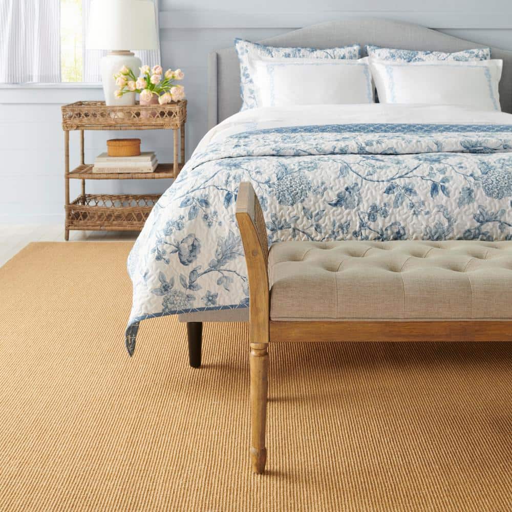 Martha Stewart 8' x 10' Natural White Wool Silk Rug