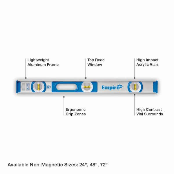 24 in. Aluminum I-Beam Level With 12 in. Compact Box Level Set