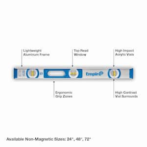 24 in. Aluminum I-Beam Level With 12 in. Compact Box Level Set