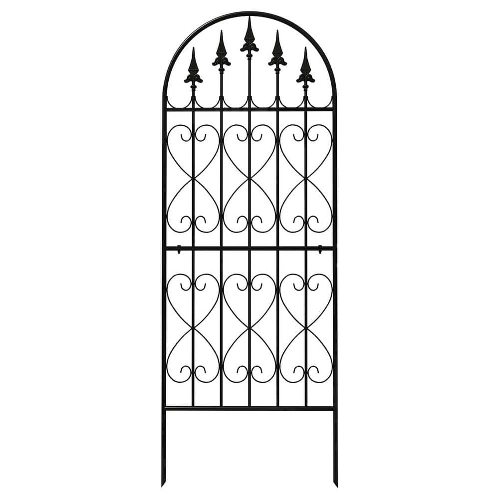 59.8 in. H x 21.7 in. Black Steel Garden Fence Panel Rustproof Decorative Garden Fence (4-Pack) price history on PriceWatchPro
