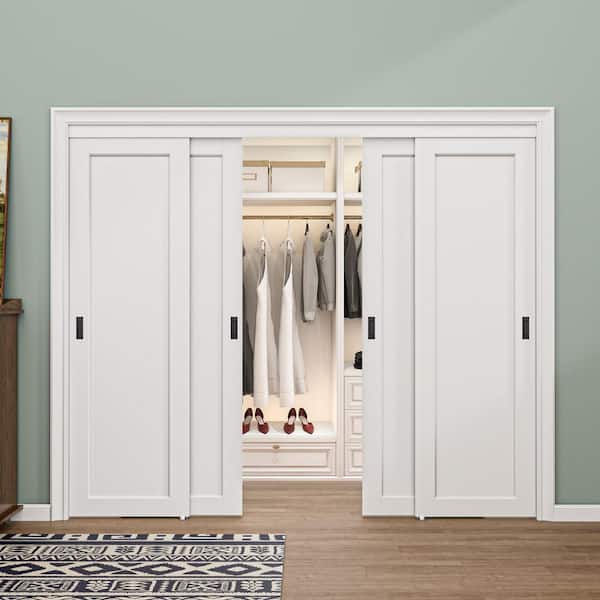 EH PUERTA 96 in. x 80 in. Paneled 1-Lite Blank Pattern White