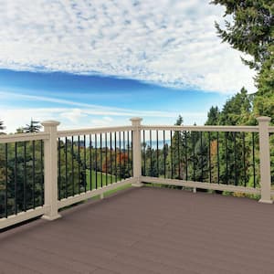 Bella Premier Series 6 ft. x 36 in. Clay Vinyl Level Rail Kit with Aluminum Balusters
