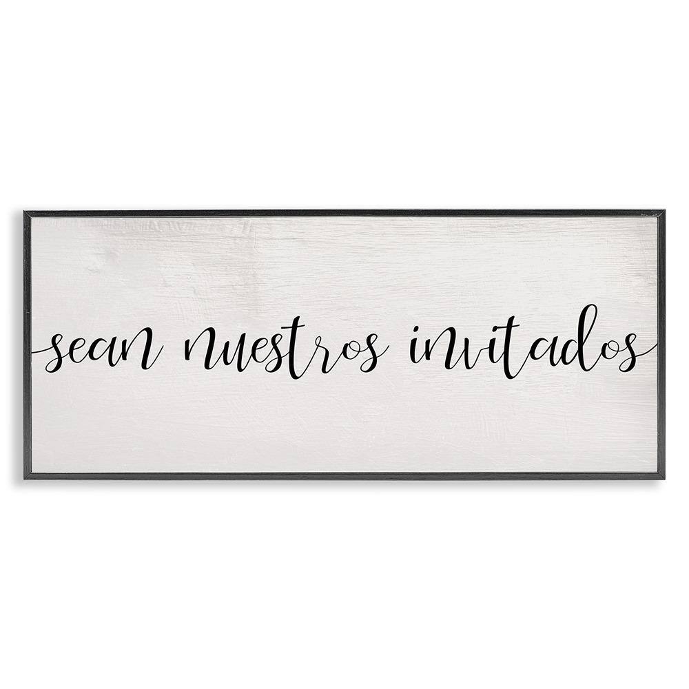 Be Our Guests Plural by Lil' Rue Black Framed Typography Giclee Art Print 10 in. x 24 in. price history on PriceWatchPro