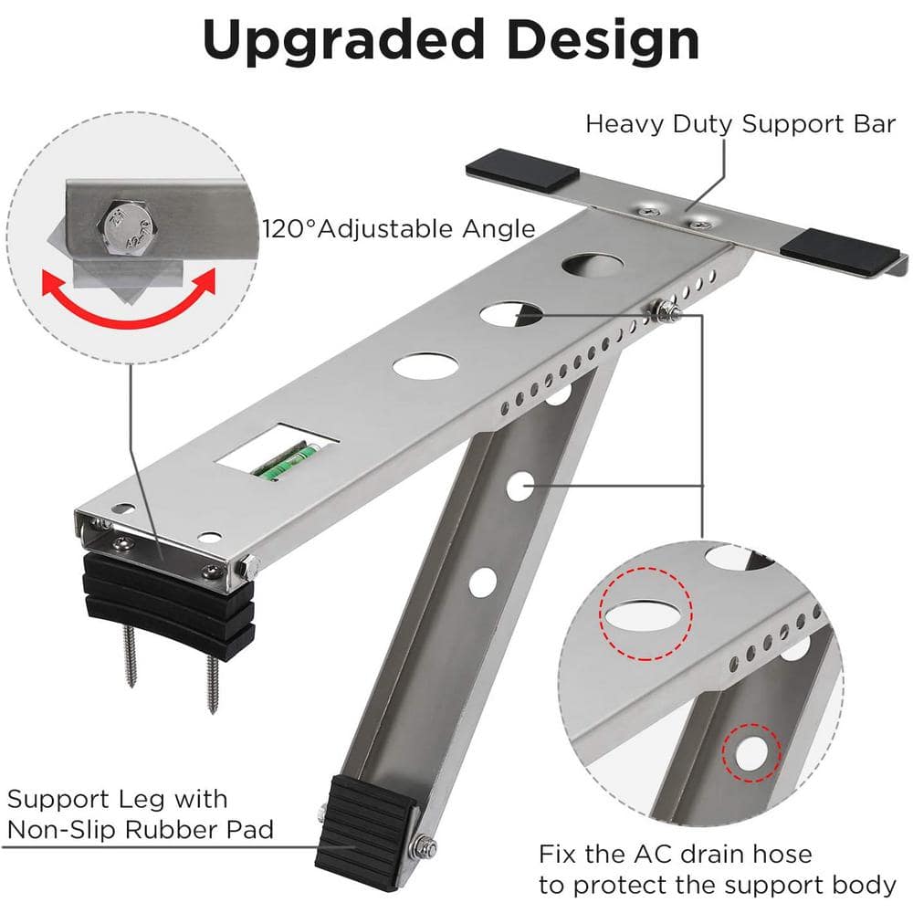 Heavy Duty Universal Window AC Support Bracket, Up to 200 lbs