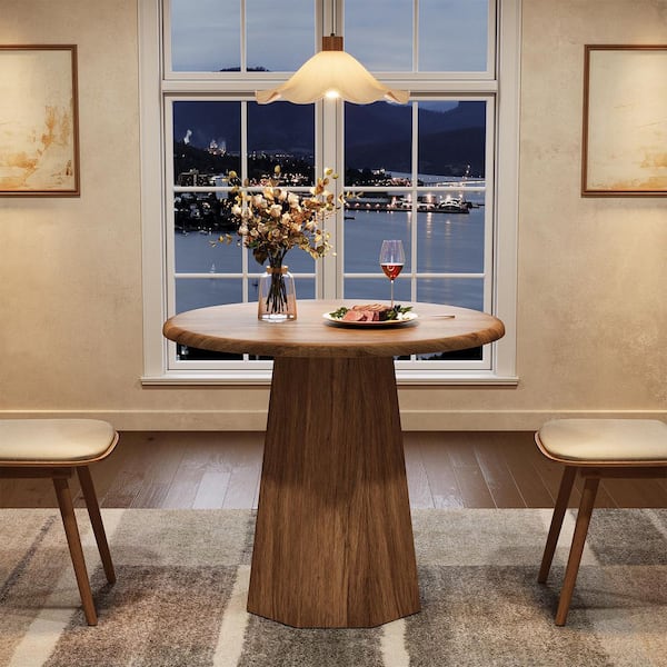 Lancelot Round Solid Wood Dining Tabl...