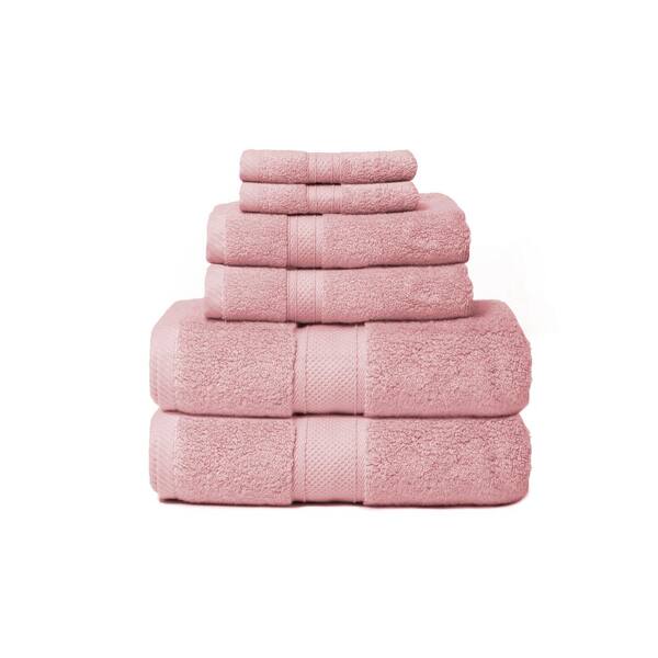 Espalma Hotel 6-Piece Rose Solid Cotton Bath Towel Set
