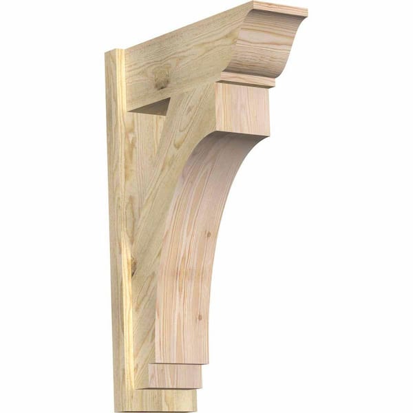 Ekena Millwork 8 in. x 34 in. x 22 in. Douglas Fir Imperial Traditional Rough Sawn Outlooker