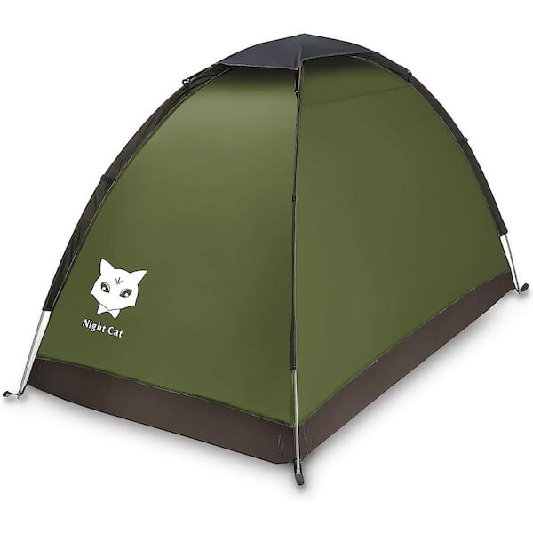 ITOPFOX Hiking 1 Person Polyurethane Camping Tent in Army Green HDPH003OT070 The Home Depot