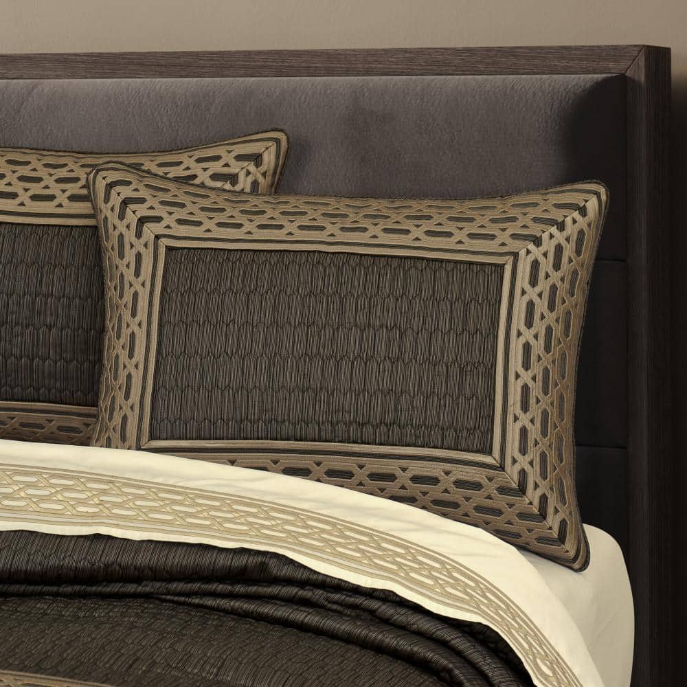 Bronze King 4-Piece Embossed Comforter Set