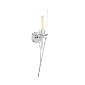 Regal Terrace 1-Light Polished Nickel Wall Sconce