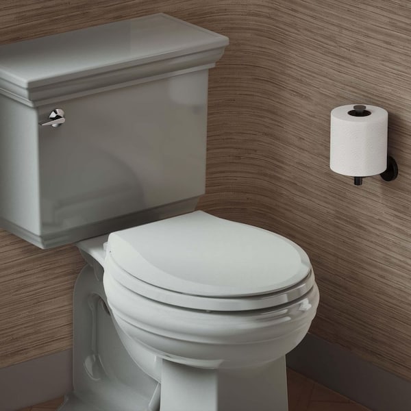 Cachet Nightlight QuietClose Round Closed Front Toilet Seat in Ice Grey