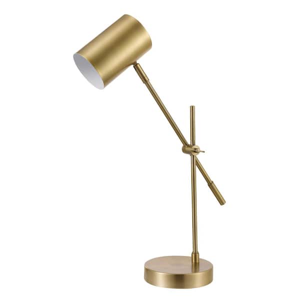 Globe Electric Pratt 20 in. Matte Brass Desk Lamp
