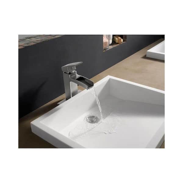 Kenzo Single Hole Single-Handle Bathroom Faucet in Brushed Nickel