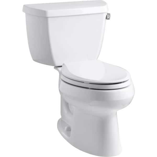 KOHLER Wellworth 2-piece 1.28 GPF Single Flush Elongated Toilet in White