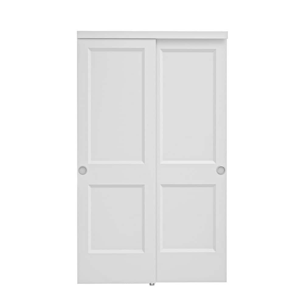 48 in. x 80 in. 2 Panel White Primed MDF Composite Sliding Door with Hardware price history on PriceWatchPro