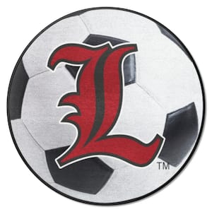 Louisville Cardinals White 27 in. Soccer Ball Area Rug