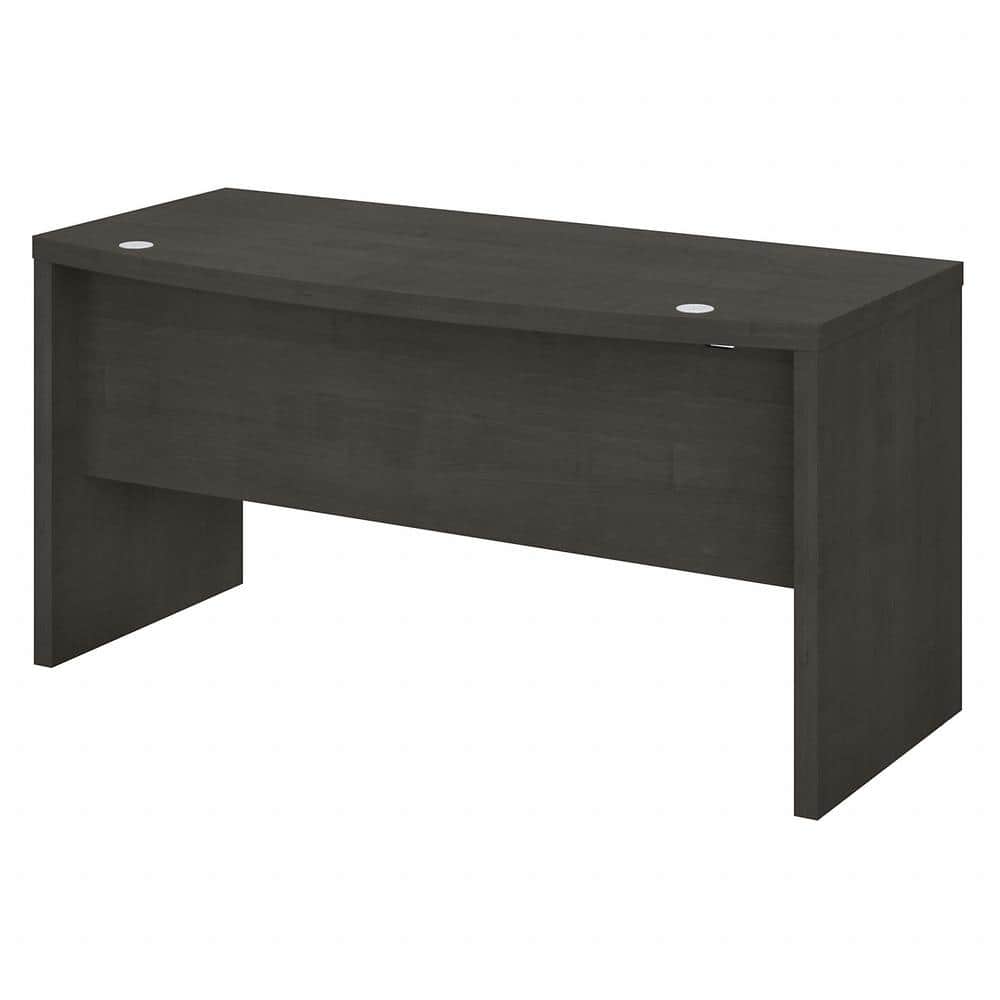Charcoal Maple 60" Wood Desk with Filing Cabinet