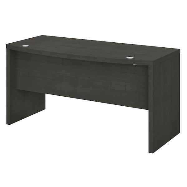 Bush Furniture Echo 60 in. Bow Front Charcoal Maple Desk