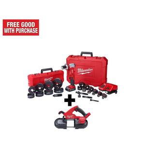 M18 18V Lithium-Ion 1/2 in. to 4 in. Force Logic 6 Ton Cordless Knockout Tool Kit with FUEL Bandsaw