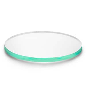 40 in. x 40 in. x 0.177 (3/16) in. Shatter Resistant Round Green Edge Acrylic Sheet