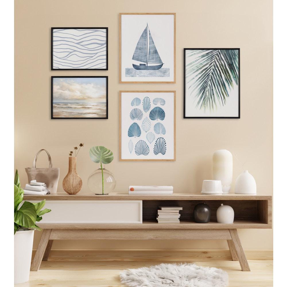 Gold Framed Tropical Palm Botanical Print, 16x20