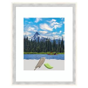 Paige White Silver Wood Picture Frame Opening Size 11x14 in. (Matted To 8x10 in.)