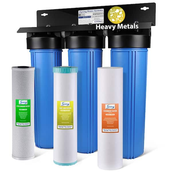 3-Stage Whole House Water Filtration System, Reduces PFAS, Lead, Chloramine, Chlorine, Sediments and More