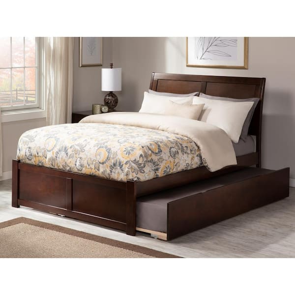 AFI Portland Full Platform Bed with Flat Panel Foot Board and Full Size ...