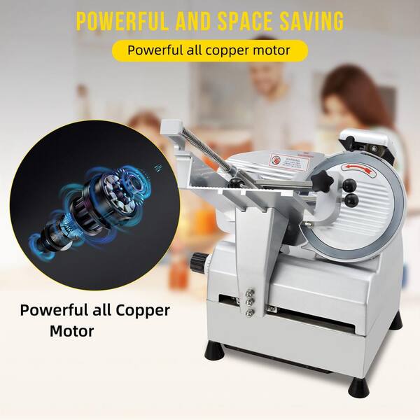Garvee 240W Silver Fully-Automatic Electric Frozen Meat Slicer