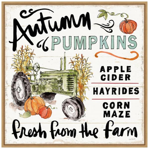Amanti Art 22 in. Harvest Times X Fall/Thanksgiving Framed Canvas Box Wall Art