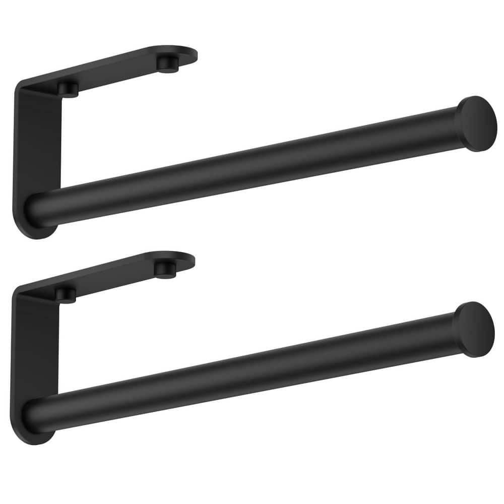 Wall Mount Paper Towel Holder Bulk-Self-Adhesive Under Cabinet In Matte Black(2 pcs) price history on PriceWatchPro