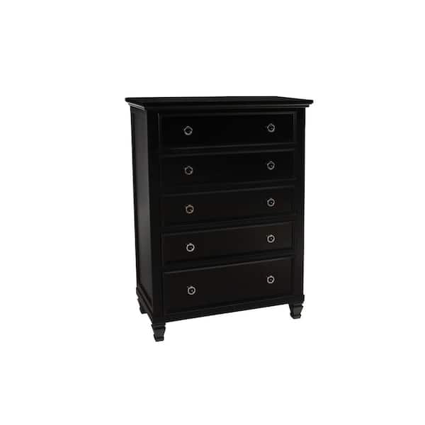 NEW CLASSIC HOME FURNISHINGS New Classic Furniture Tamarack Black 5-drawer 36 in. Chest