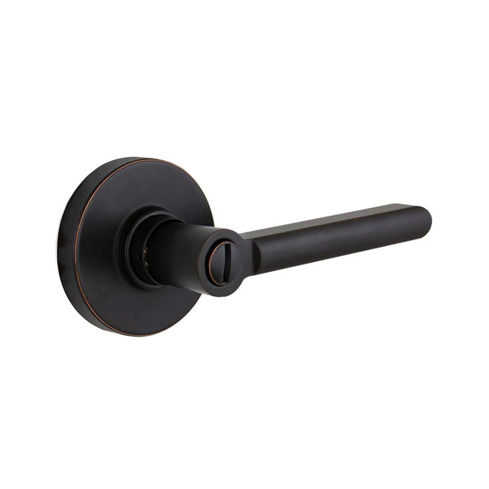 Tonebridge Aged Bronze Bed/Bath Door Lever with Round Rose