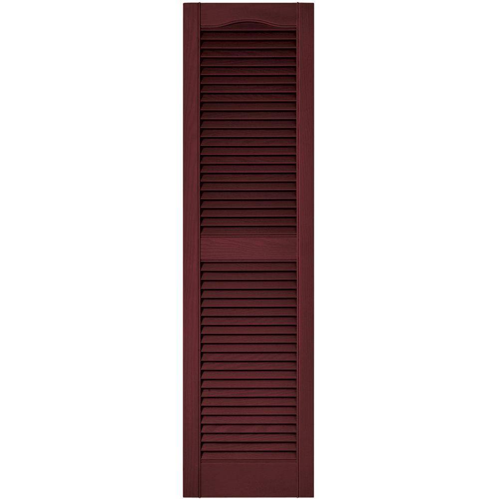 Builders Edge 14.5 in. x 55 in. Louvered Vinyl Exterior