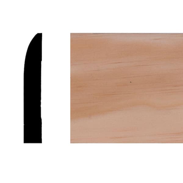 Builder's Choice WM713 9/16 in. x 3-1/4 in. Pine Wood Base Molding