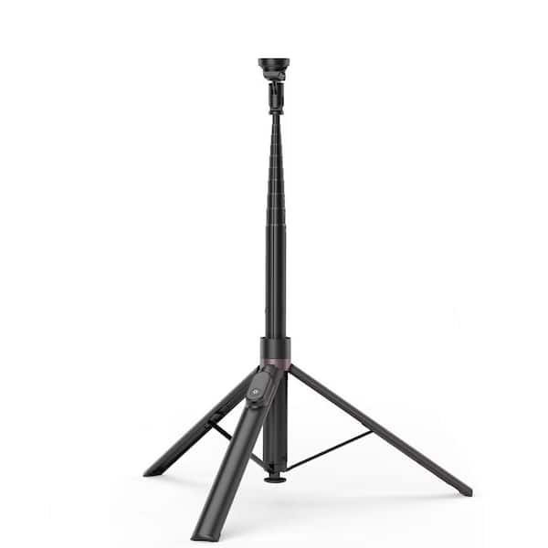 OBJLGEV 66 Automatic Phone Tripod with Rechargeable Magnetic Remote, Selfie Stick 360° Rotatable for iPhone Android Black