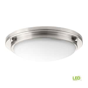 Apogee Collection 30-Watt Brushed Nickel Integrated LED Flush Mount
