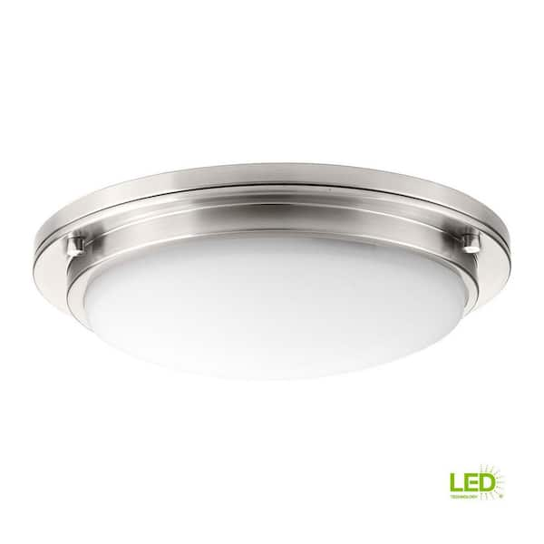 Progress Lighting Apogee Collection 30-Watt Brushed Nickel Integrated LED Flush Mount