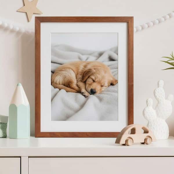 6 x 8 Solid Natural Walnut Wood Wall or Tabletop Display Picture