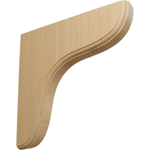 Ekena Millwork 1-3/4 in. x 10-1/2 in. x 10-1/2 in. Cherry Eaton Wood Bracket