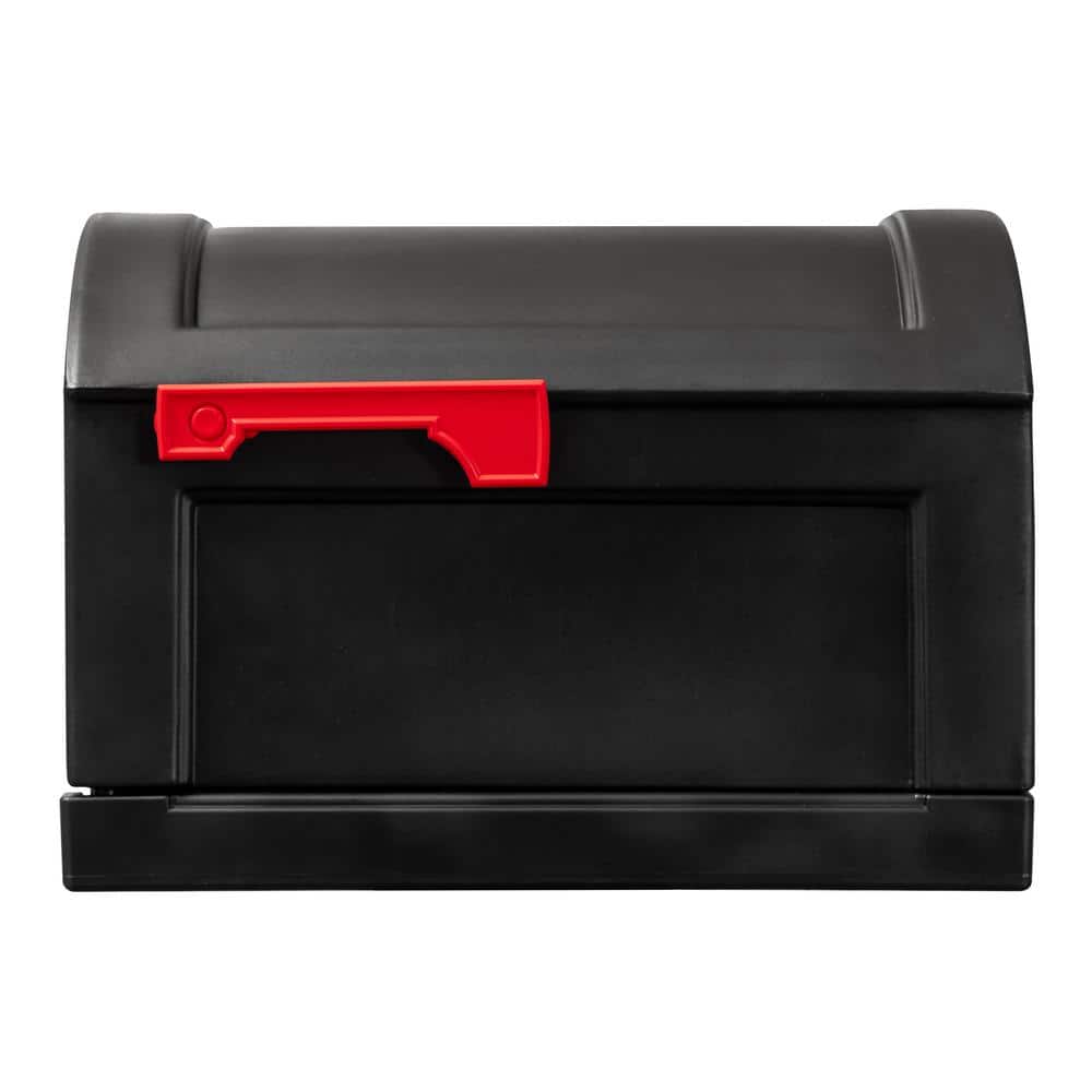 Onyx Black Extra Large Plastic Post-Mount Mailbox
