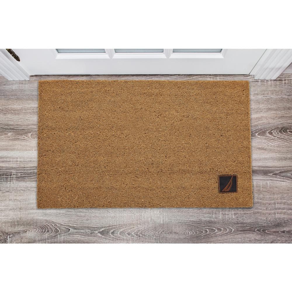 Delxo 18x30 Magic Doormat Absorbs Mud Doormat No Odor Durable Anti-Slip  Rubber Back Low-Profile Entrance Door Mat in Beige,Large Cotton Shoe  Scraper