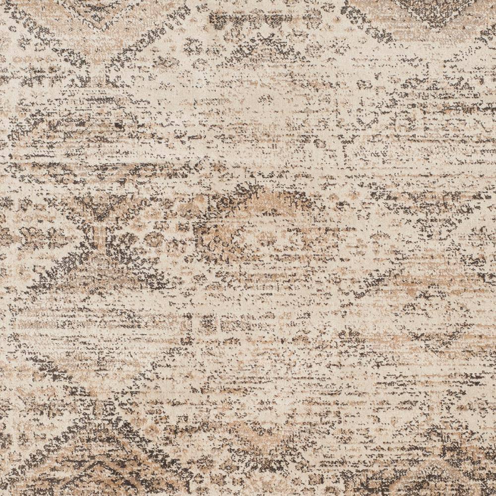 Gray Rectangular Wool and Viscose Vintage Area Rug