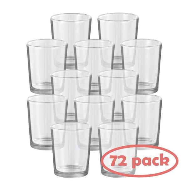 Unbranded 72PK - Votive Candle Holder - Wedding Parties Holiday Home Decor - Clear - 2 in. Dia. x 2-1/2 in. H