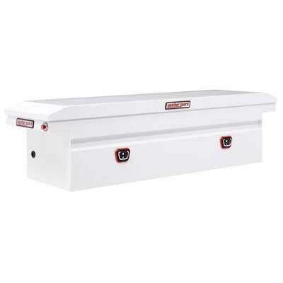 72 in. White Steel Full Size Low Profile Crossbed Truck Tool Box