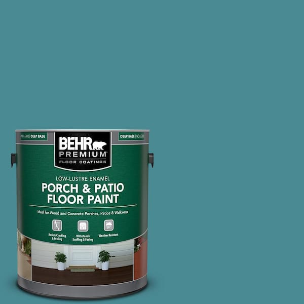 BEHR PREMIUM 1 gal. #PFC-49 Heritage Teal Low-Lustre Enamel Interior/Exterior Porch and Patio Floor Paint