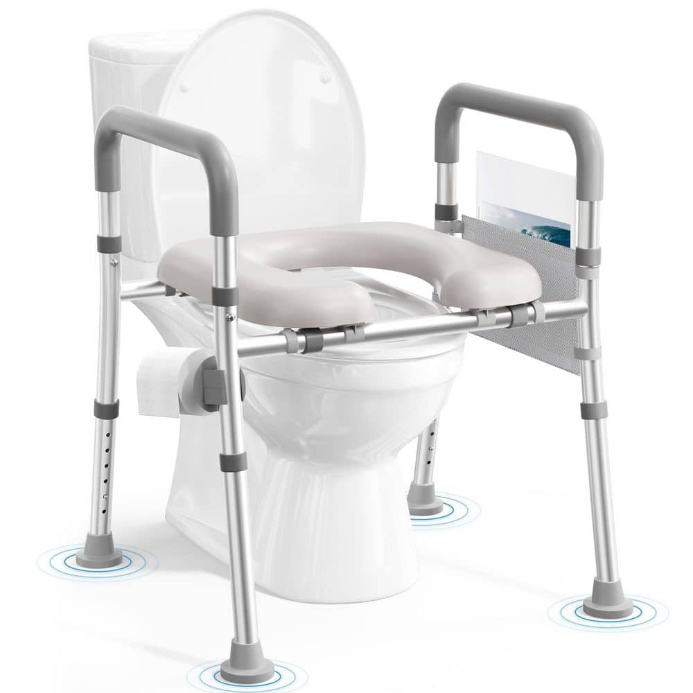 Raised Toilet Seat for Seniors with Handles and Non-Slip Pads, Adjustable Height & Width, 400 lb Capacity price history on PriceWatchPro
