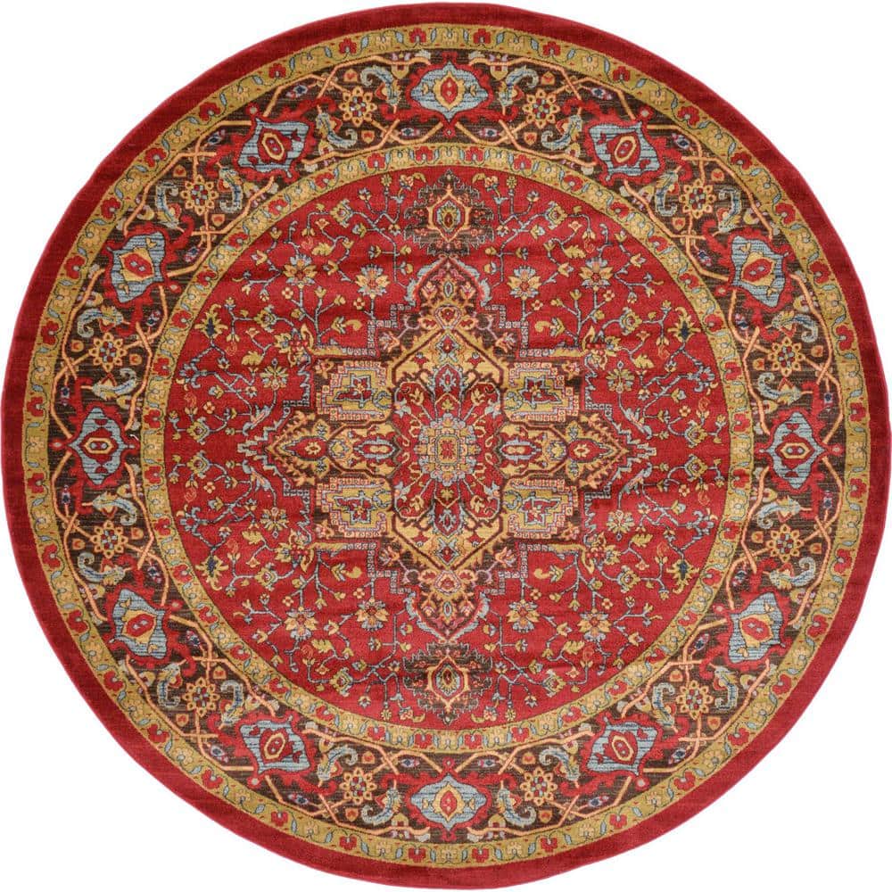 Sahand Ardashir Red 8' 0 x 8' 0 Round Rug price history on PriceWatchPro