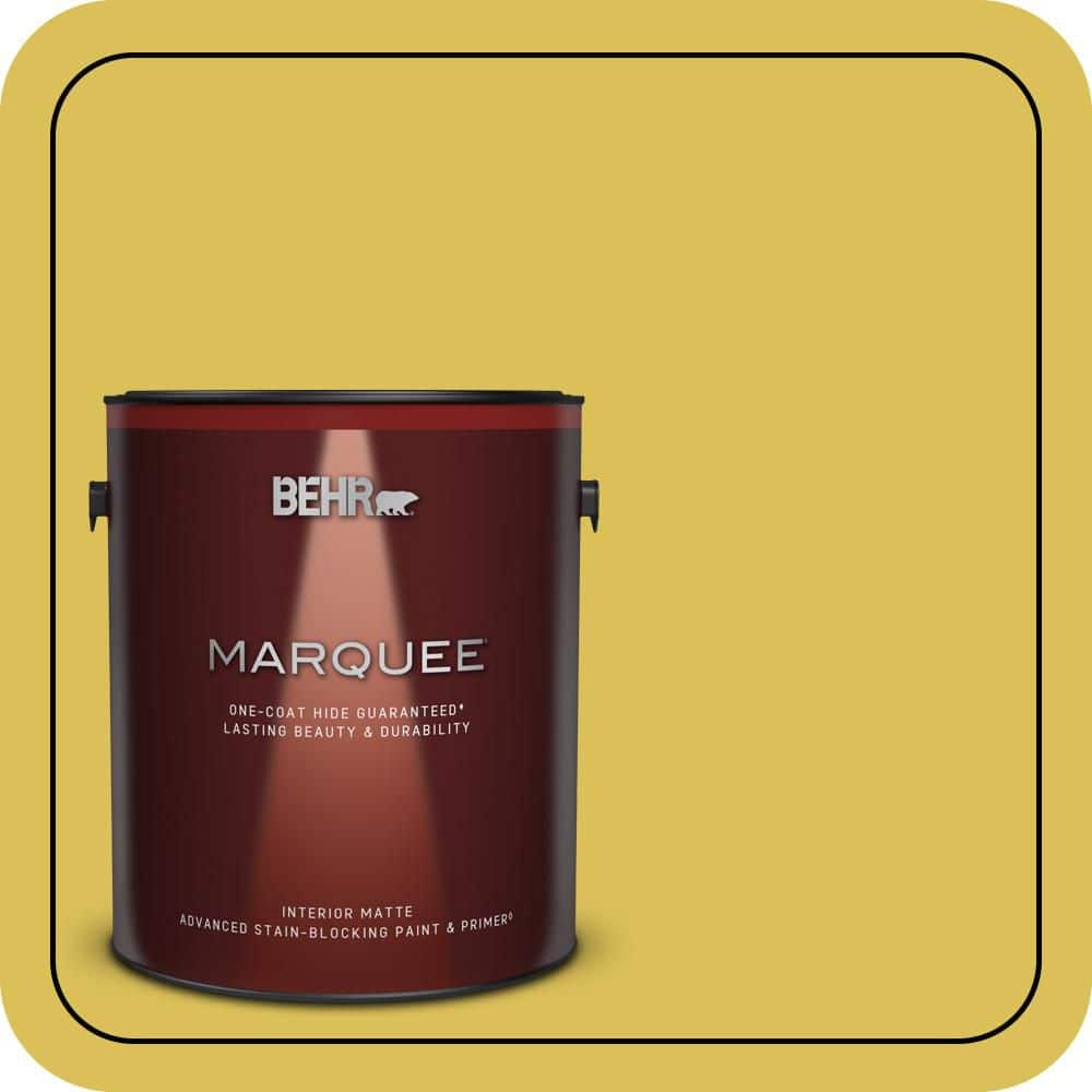 1 gal. #P320-6 Sulfur Yellow Matte Interior Paint & Primer price history on PriceWatchPro